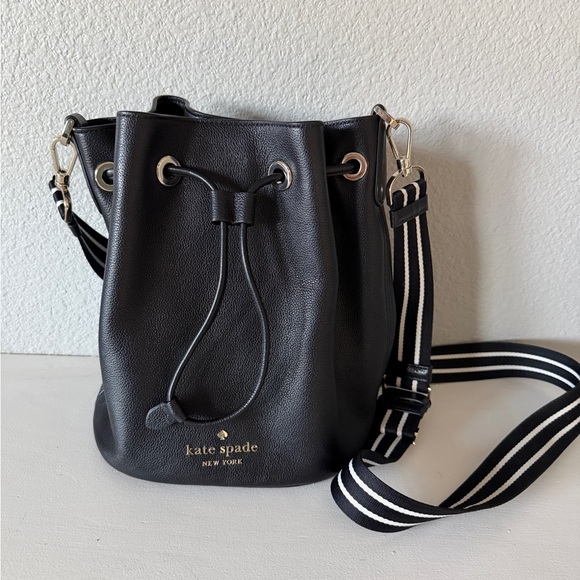 kate spade Handbags - Kate Spade Black Drawstring Crossbody Bag